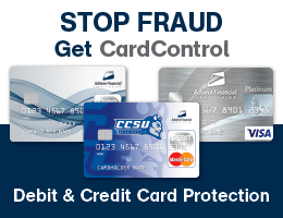 Stop Fraud. Get CardControl. Debit and Credit Card Protection.